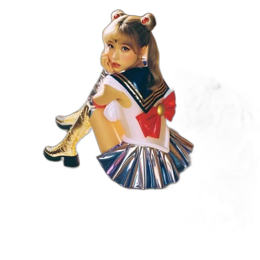 dress, crown, weapon, 3d render transparent PNG cut-out