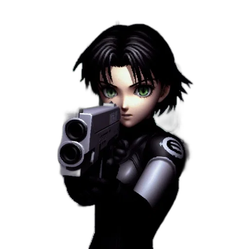 weapon, robot, face, jacket transparent PNG cut-out