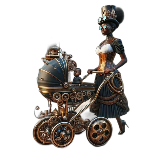 robot, dress, car, concept art transparent PNG cut-out