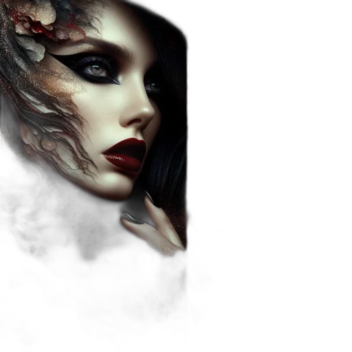 mask, face, fantasy art, photorealistic transparent PNG cut-out