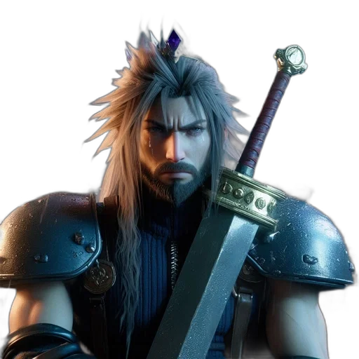 sword, weapon, staff, hair transparent PNG cut-out