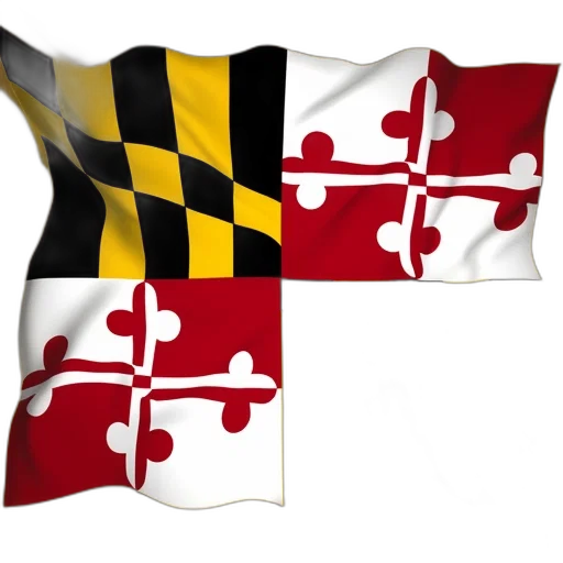 crown, maryland, flag, border transparent PNG cut-out