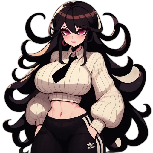 hair, staff, creature, jacket transparent PNG cut-out