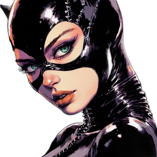 mask, comic book art, concept art, photorealistic transparent PNG cut-out