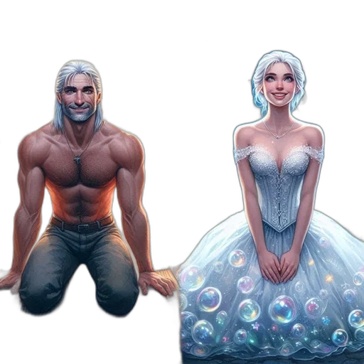 dress, concept art, fantasy art, comic book art transparent PNG cut-out