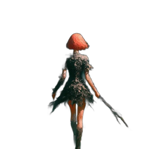 staff, hat, creature, dress transparent PNG cut-out