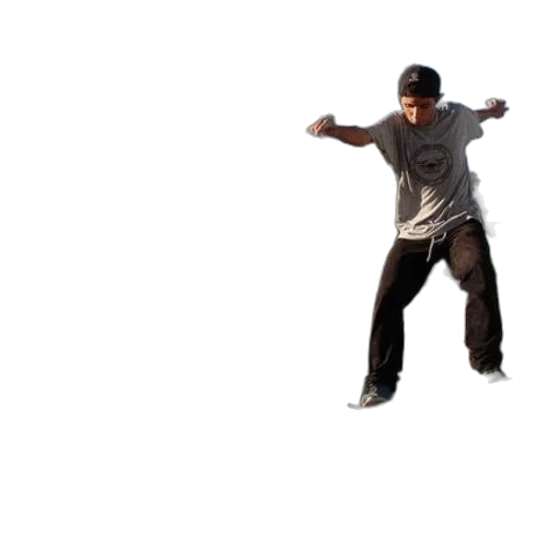 3d render, skateboarder, gray, shirt transparent PNG cut-out