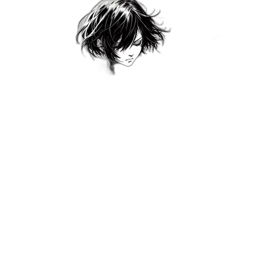 hair, face, mask, creature transparent PNG cut-out