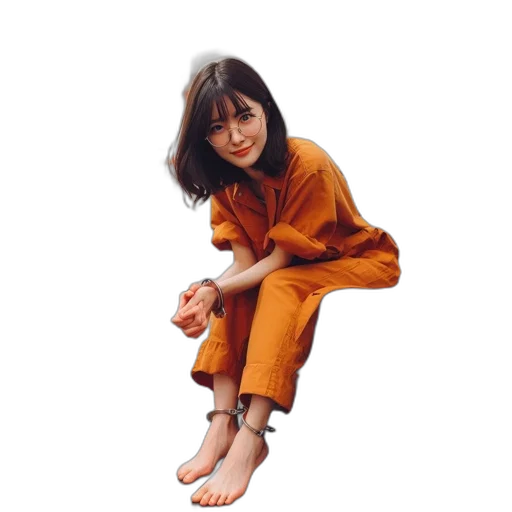 dress, jacket, face, creature transparent PNG cut-out