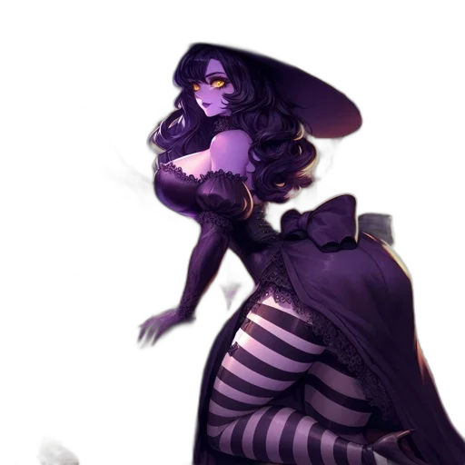 dress, creature, staff, mask transparent PNG cut-out