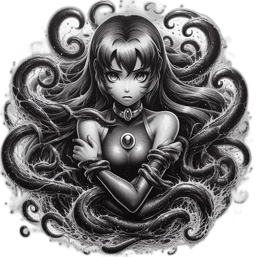 hair, robot, mask, creature transparent PNG cut-out