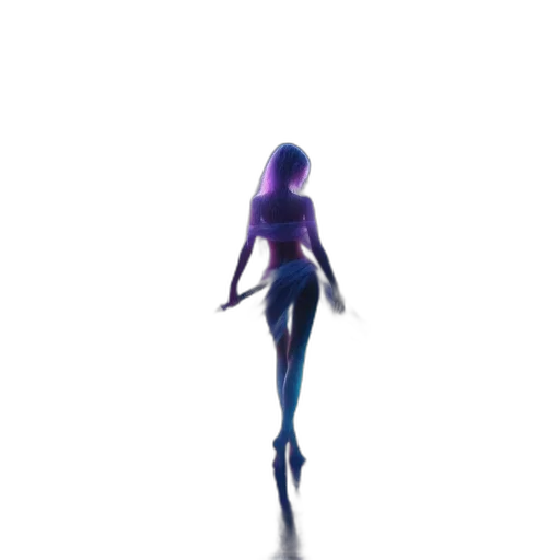 dress, robot, creature, staff transparent PNG cut-out