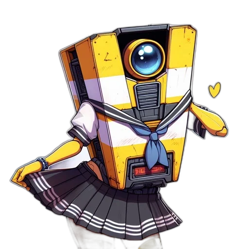 robot, dress, concept art, pixel art transparent PNG cut-out