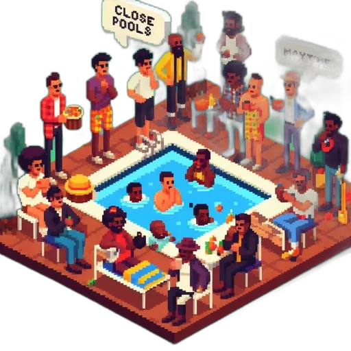 pixel art, concept art, 3d render, comic book art transparent PNG cut-out