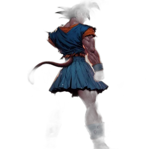 dress, staff, dragon, mask transparent PNG cut-out