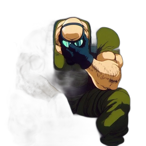 mask, weapon, jacket, staff transparent PNG cut-out