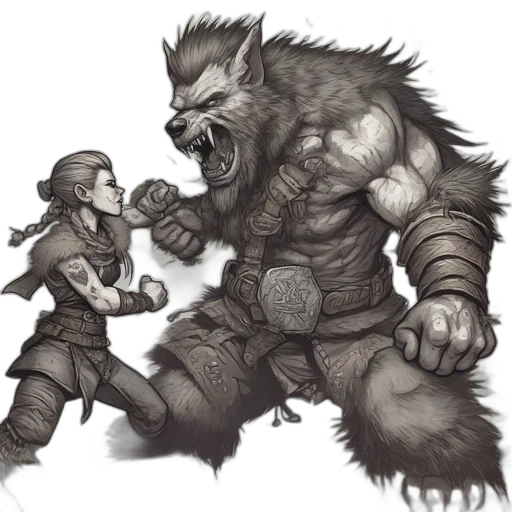 concept art, fantasy art, comic book art, pencil sketch transparent PNG cut-out