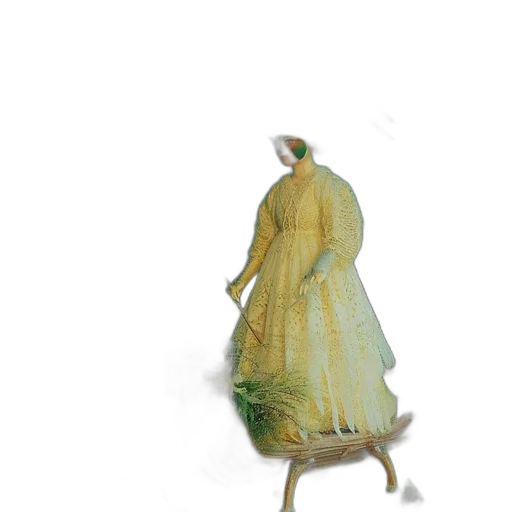 dress, hat, staff, jacket transparent PNG cut-out