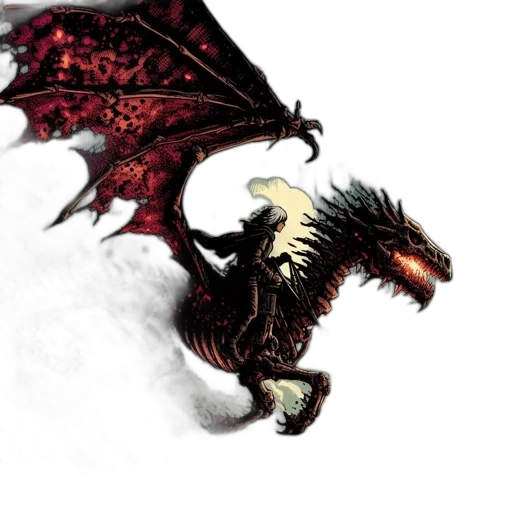 dragon, creature, staff, animal transparent PNG cut-out