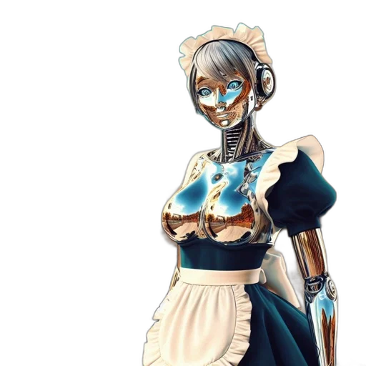 staff, robot, dress, concept art transparent PNG cut-out
