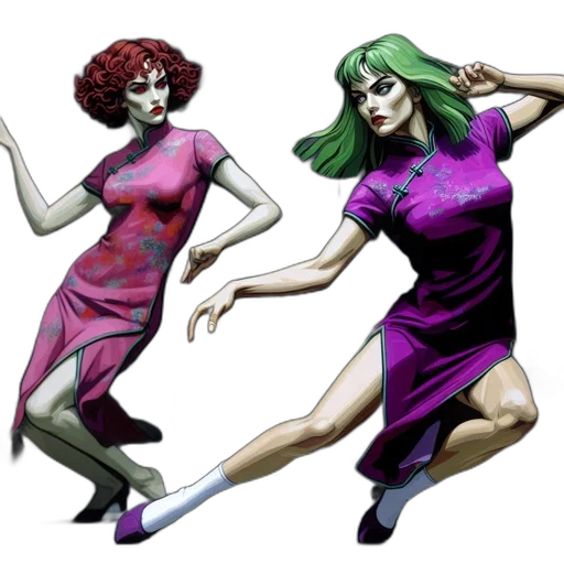 dress, concept art, comic book art, pixel art transparent PNG cut-out