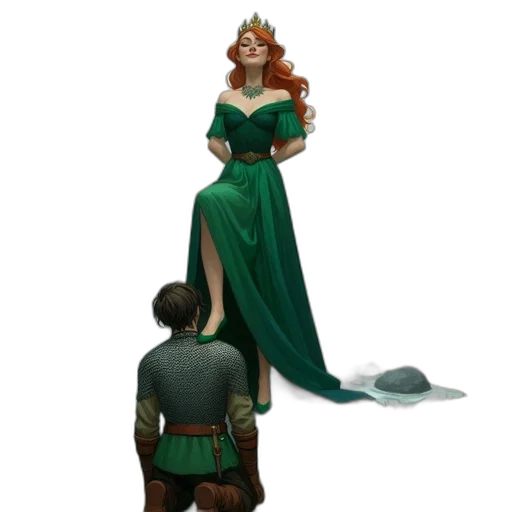 dress, crown, concept art, fantasy art transparent PNG cut-out