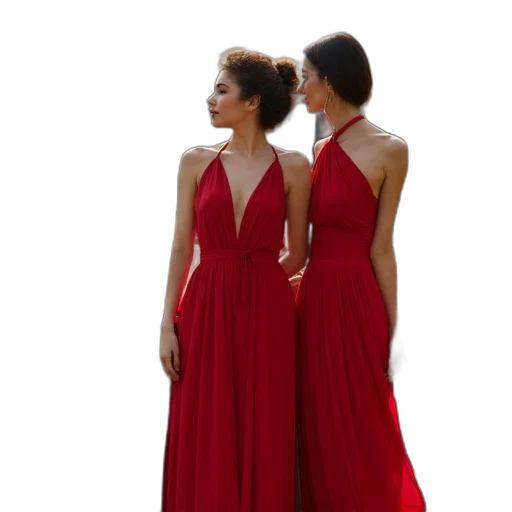 dress, 3d render, photorealistic, red transparent PNG cut-out