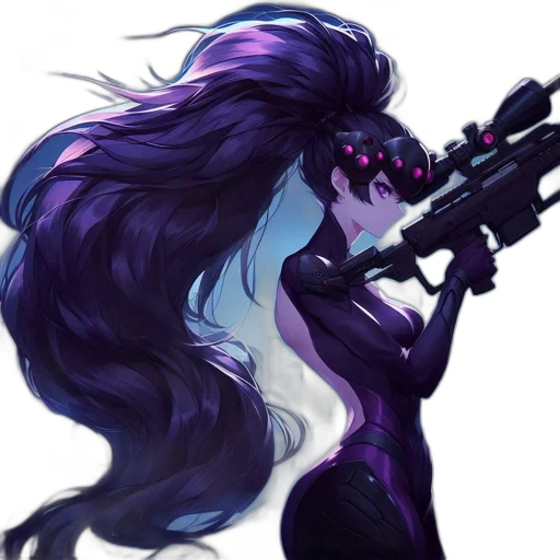 weapon, staff, hair, concept art transparent PNG cut-out