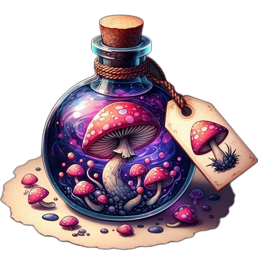 bottle, dragon, crown, creature transparent PNG cut-out