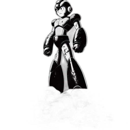 robot, jacket, mask, staff transparent PNG cut-out