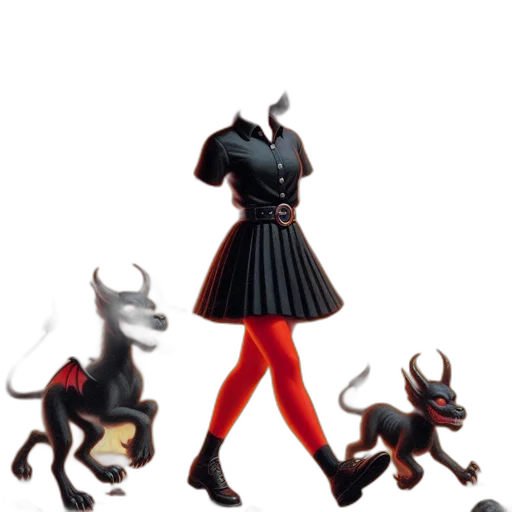dress, animal, concept art, 3d render transparent PNG cut-out