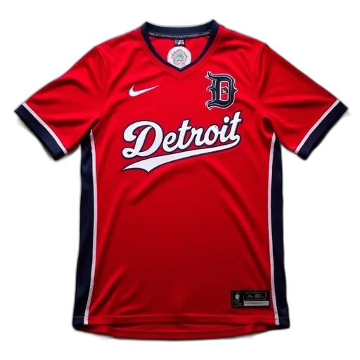 red, jersey, word, detroit transparent PNG cut-out