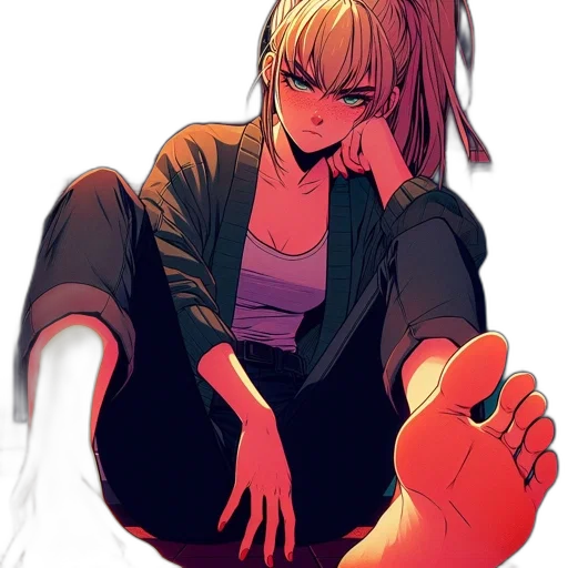 shoes, jacket, anime, concept art transparent PNG cut-out