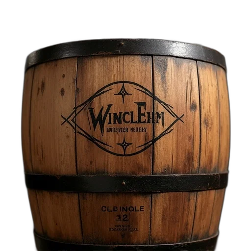 whisky, barrel, logo, etched transparent PNG cut-out