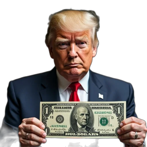 trump, presidential, dollar, currency transparent PNG cut-out