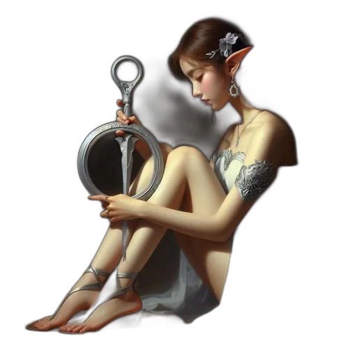 jewelry, staff, sword, dress transparent PNG cut-out