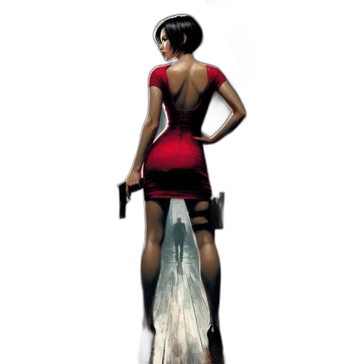 dress, staff, weapon, concept art transparent PNG cut-out