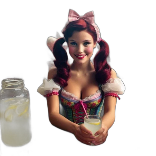 bottle, dress, 3d render, photorealistic transparent PNG cut-out