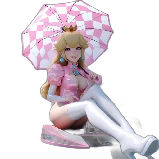 umbrella, weapon, vaporwave, 3d render transparent PNG cut-out
