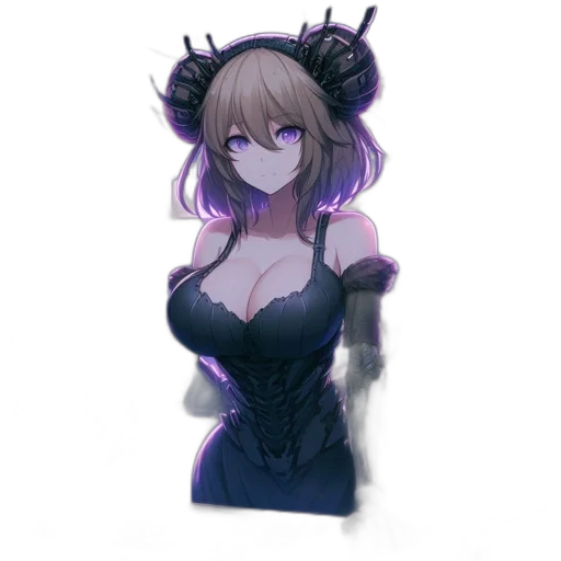 dress, crown, staff, robot transparent PNG cut-out