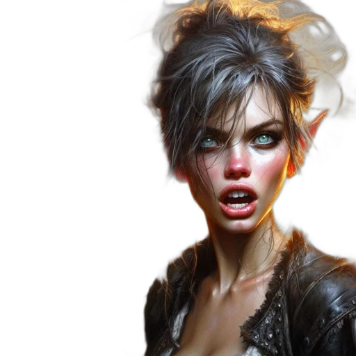 face, concept art, fantasy art, photorealistic transparent PNG cut-out