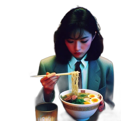 food, jacket, robot, vaporwave transparent PNG cut-out