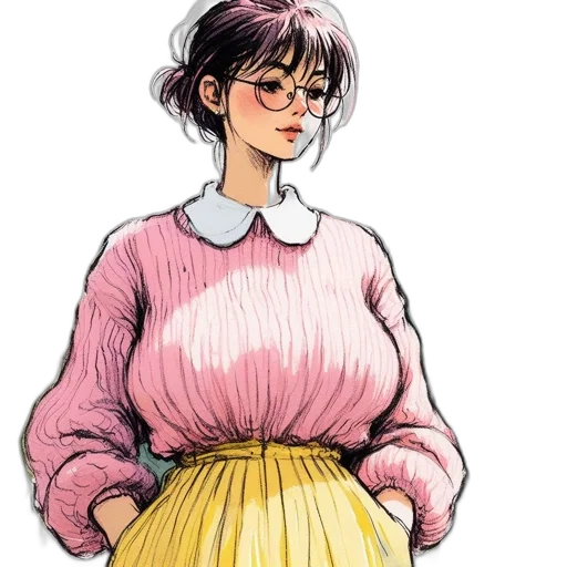 dress, jacket, watercolor, concept art transparent PNG cut-out