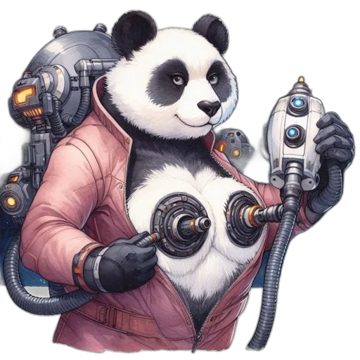 staff, weapon, robot, jacket transparent PNG cut-out