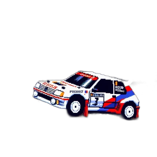 car, animal, pixel art, 3d render transparent PNG cut-out