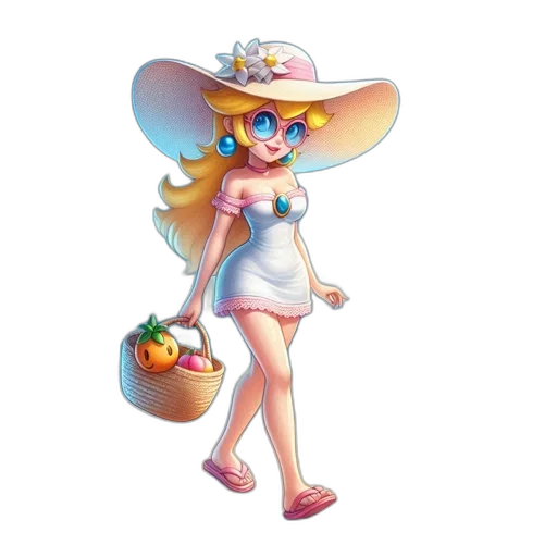 dress, hat, pixel art, concept art transparent PNG cut-out