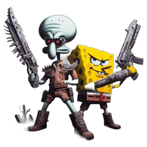 weapon, robot, concept art, pixel art transparent PNG cut-out