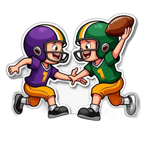 colorful, sticker, featuring, two transparent PNG cut-out