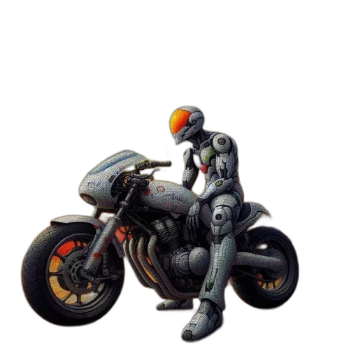 robot, weapon, concept art, pixel art transparent PNG cut-out