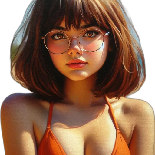face, dress, hair, mask transparent PNG cut-out